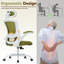 Chaise de bureau ergonomique en filet avec accoudoirs relevables Inbox Zero-2134407891
