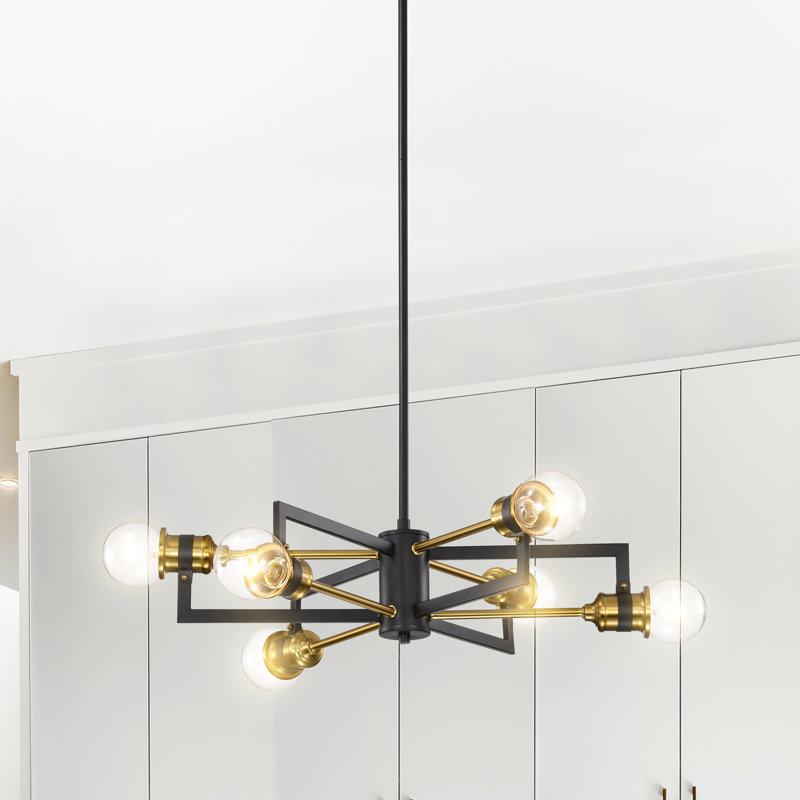 Lustre linéaire moderne Spoutnik à 6 lumières Tommie
