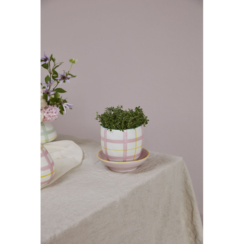 Pot avec soucoupe Bertie 6,5 po x 5,5 po