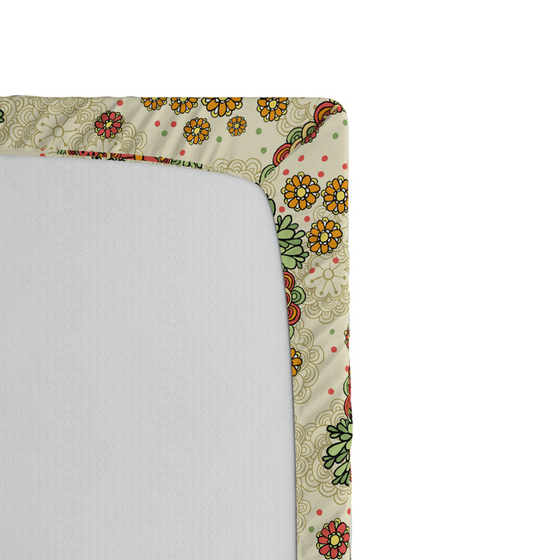 Microfiber Floral Fitted Sheet, Full Fitted Sheet