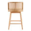 Ensemble de 4 tabourets de comptoir en bois rembourrés Talia