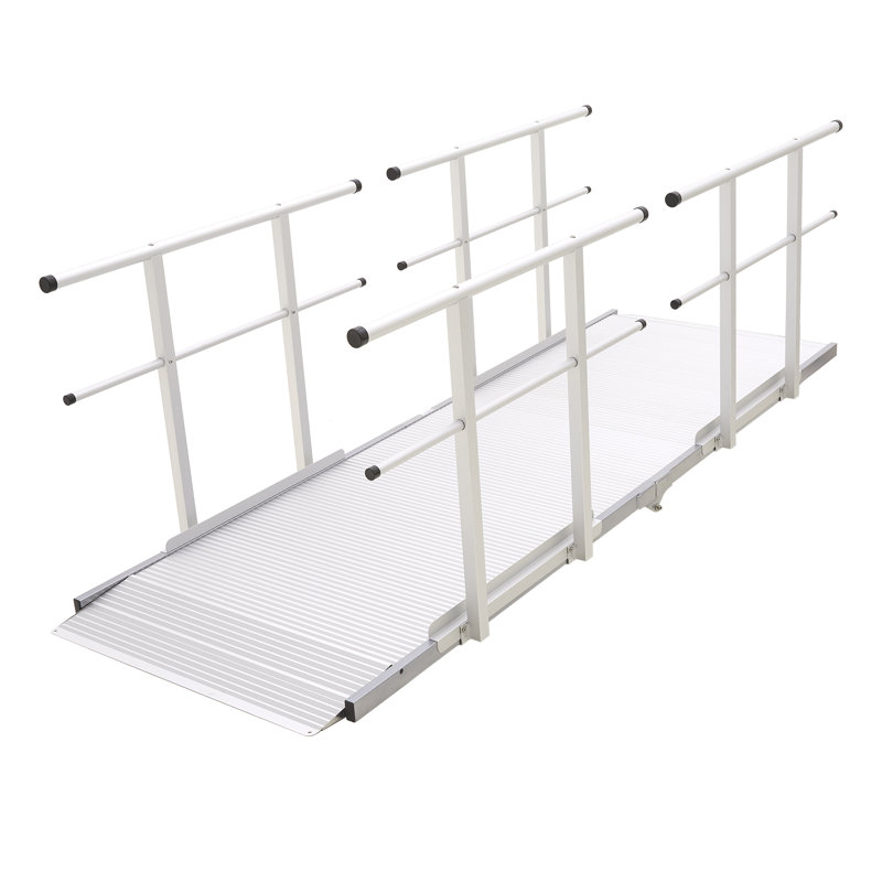Rampes d'accès en aluminium 10 po, H 10 po x l 41,5 po x P 119 po