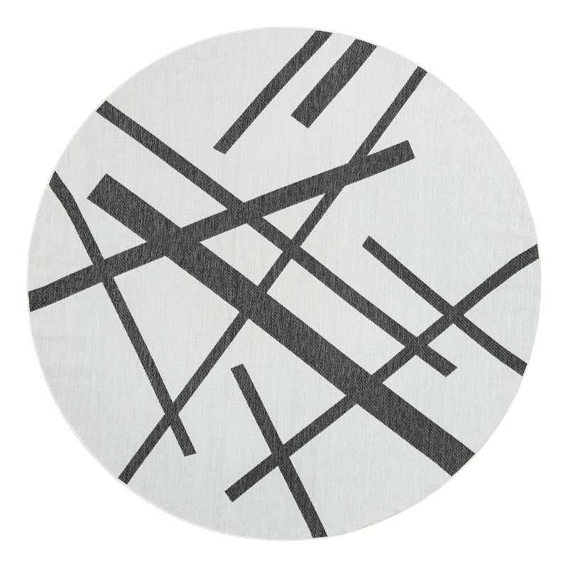 Tapis intérieur / extérieur d'extérieur moderne, Rond 10 pi