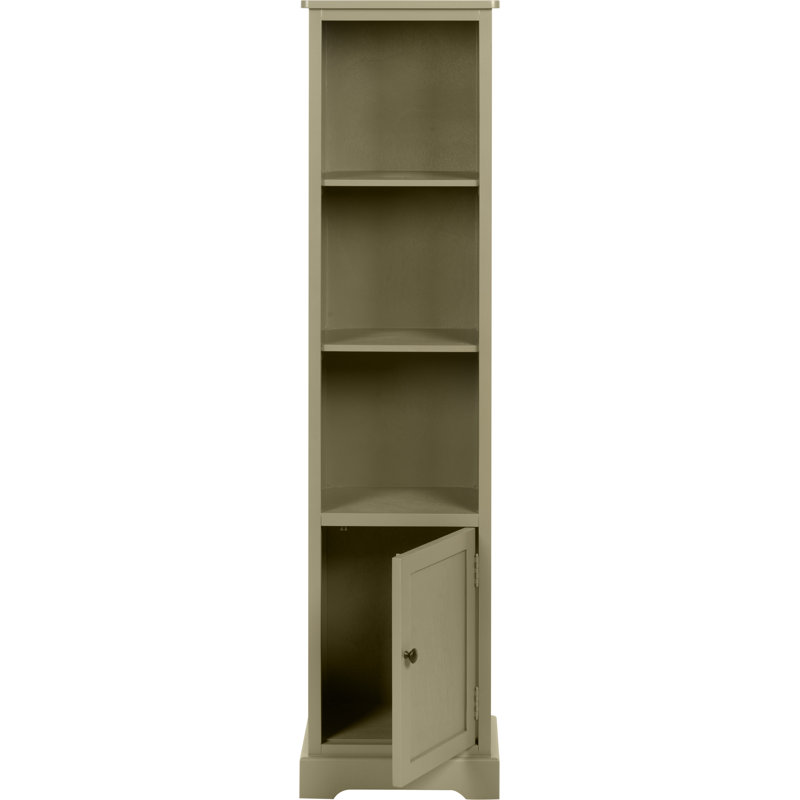 Croft 153cm H x 38cm W Bookcase, Olive Green