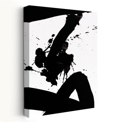 «White and Splatter Ink Blot IV», reproduction d'art sur demande