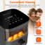 Friteuse à air numérique 4 pte avec fenêtre, écran tactile, gris Kitchen Elite