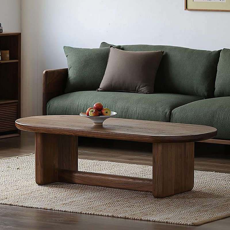 Table basse ovale de style rétro rétro