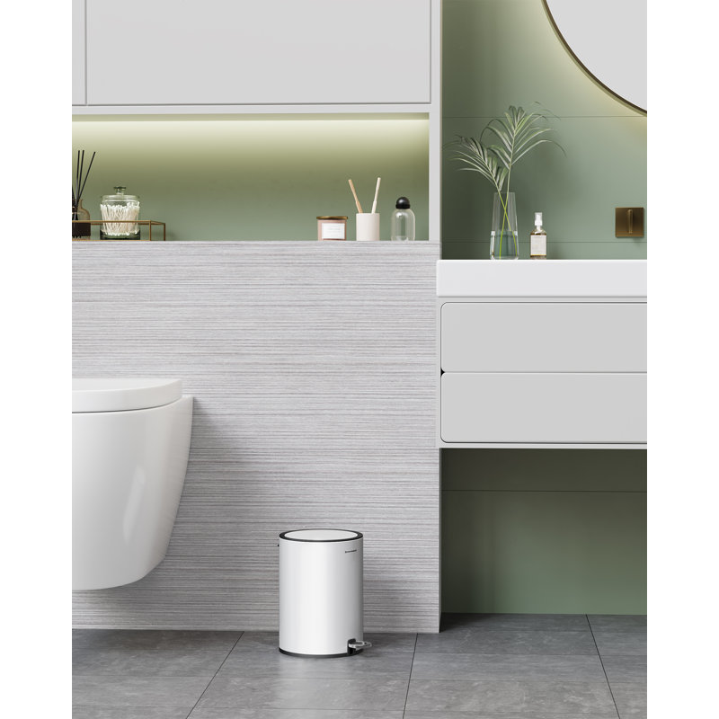 Rasto Step On Kitchen Trash Can - 3L, White