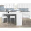 Tabouret Dayan blanc avec base chromée-841961050-841961049