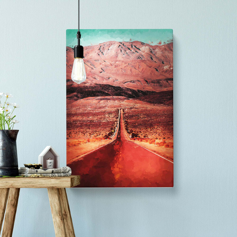 Heading To Death Valley In Abstract - Wrapped Canvas, 60cm H x 40cm W x 3cm D