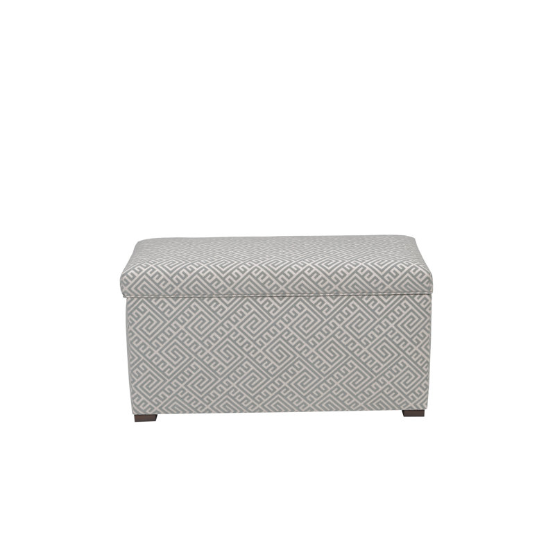 Bagnall Polyester Upholstered Storage Bench, Cream/Lichen