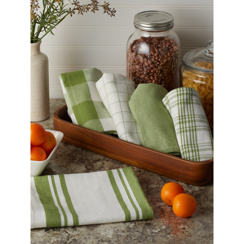 Cotton Tea Towel Kitchen Towel, Antique Green