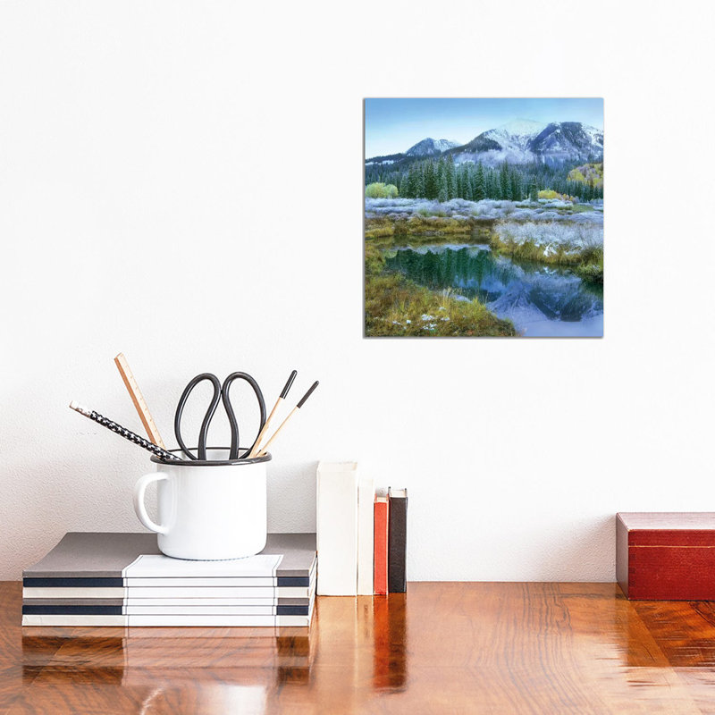 Pond And Avery Peak, San Juan Mountains, Colorado by Tim Fitzharris - Wrapped Canvas Print, 30.48 cm H x 30.48 cm W