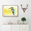 Blue Kingfisher Painting 1 Piece Single Picture Frame Wall Art on MDF-56633881-56633879