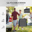 Ensemble de chaise longue pliante Outsunny avec dossier inclinable à 5 niveaux-2115776931