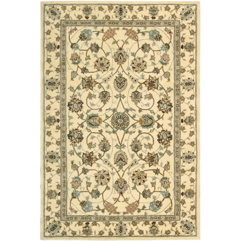Tapis blanc Corina, Rectangle 3 pi 9 po x 5 pi 9 po