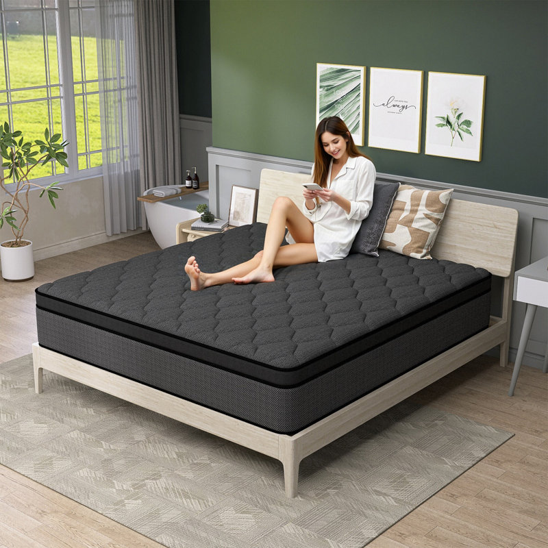 14" Medium Hybrid Mattress With Individually Pocket Springs And Memory Foam, Twin, 14"