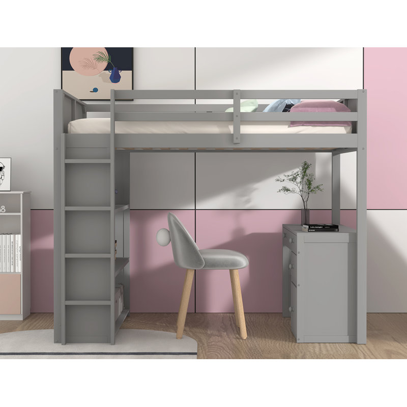 Lit mezzanine simple Dominy Kids, Blanc