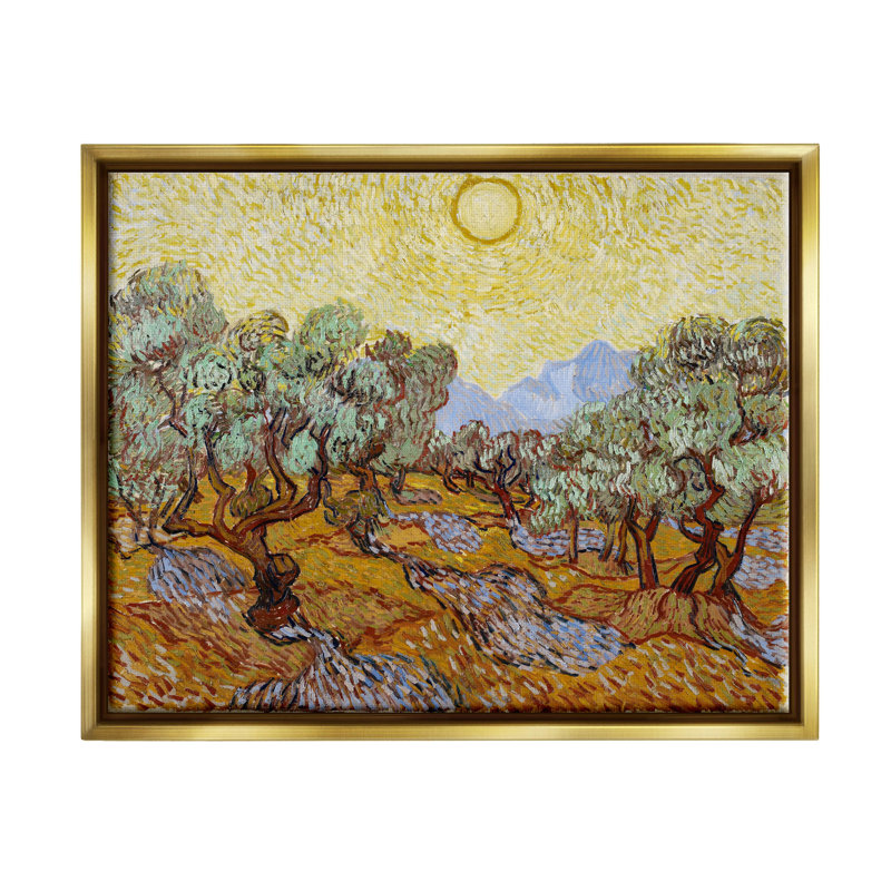 "Olive Trees" par Van Gogh, H 25 po x l 31 po x P 1,7 po, Or