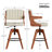 Adjustable Height Swivel Faux Leather Bar Stools (Set of 4)-146354424-146354426