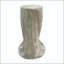 Table de bout MGO avec design creux - gris, texture semblable au bois, sans assemblage-129458333