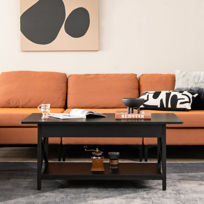 Traer Four Leg Coffee Table with Storage