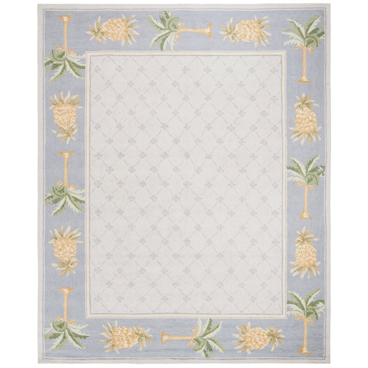 Hogle Hand Hooked Wool Pile Geometric Rug