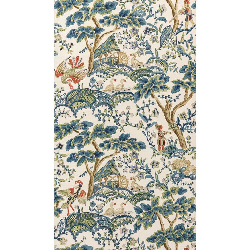 KELMESCOTT WALLCOVERING, Peacock/Sand