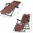 Deck Tanning Lounge Chair Sun, 21 Folding With Pillow & Pocket. For Beach, Pool, Patio, Lawn. Brown. Lightweight And Stable, 330 Lbs Capacity Lawn Sun Pocket By , Adjustable For Deck, Outdoor, Brown