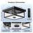 2-light Black Motion Sensor Outdoor Flush Mount Ceiling Light, Dusk to Dawn Outdoor Ceiling Light with Remote Control