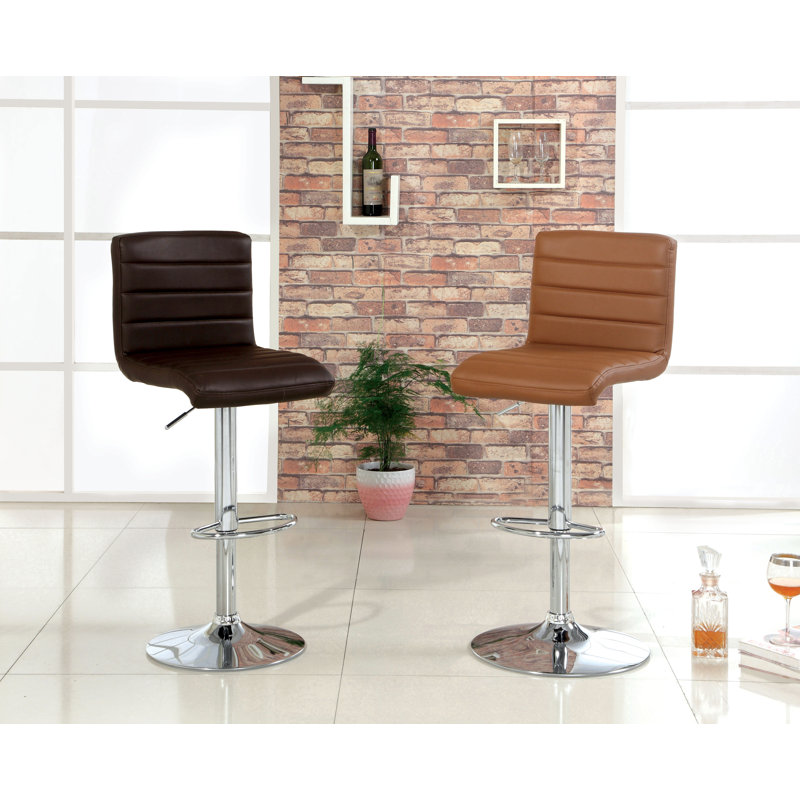 Tabouret de bar pivotant à hauteur réglable Izaiyah, Brun foncé