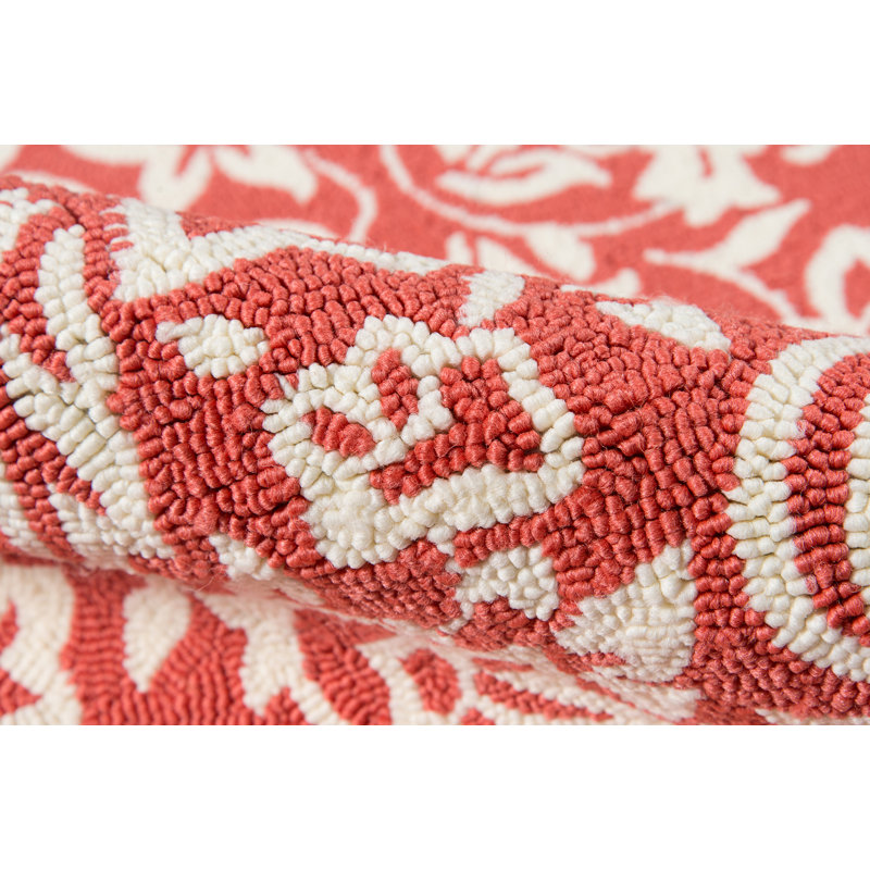 Tapis d'intérieur / extérieur en polypropylène crocheté à la main Ridglea, Rectangle 8 pi x 10 pi