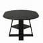 Table de salle à manger extensible 43,3 à 59 pouces avec tablette de rangement (noire)-2141239185