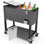 Permasteel - Glacière à roulettes 80QT à grain de bois avec cloison - Gris