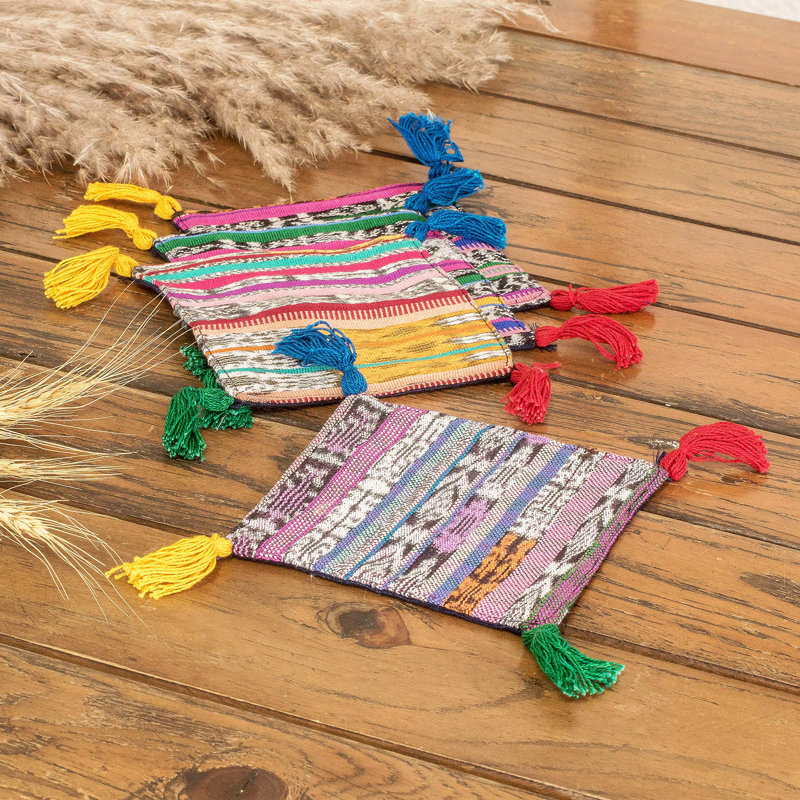  Handmade Trendy Traditions Cotton Coasters (Set Of 4)
