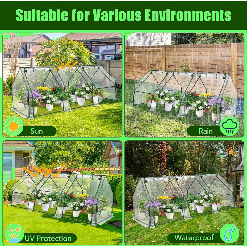 Portable Mini Greenhouse, 36"H x 96"W x 36"D