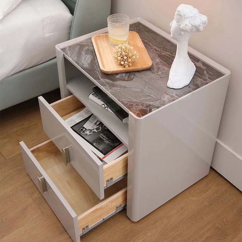 Table de chevet 19,69 po avec 2 tiroirs