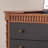 Nut-brown+Black Solid Wood Accent Cabinet
