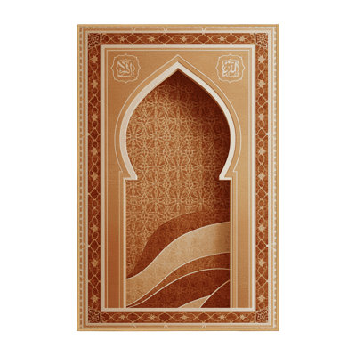 Machine Washable Oakridge Global Inspired Oriental Rug in Brown – LightBrown Binding