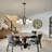 6-light  Dimmable Classic / Traditional Chandelier With white frosted glass shade-1882151281