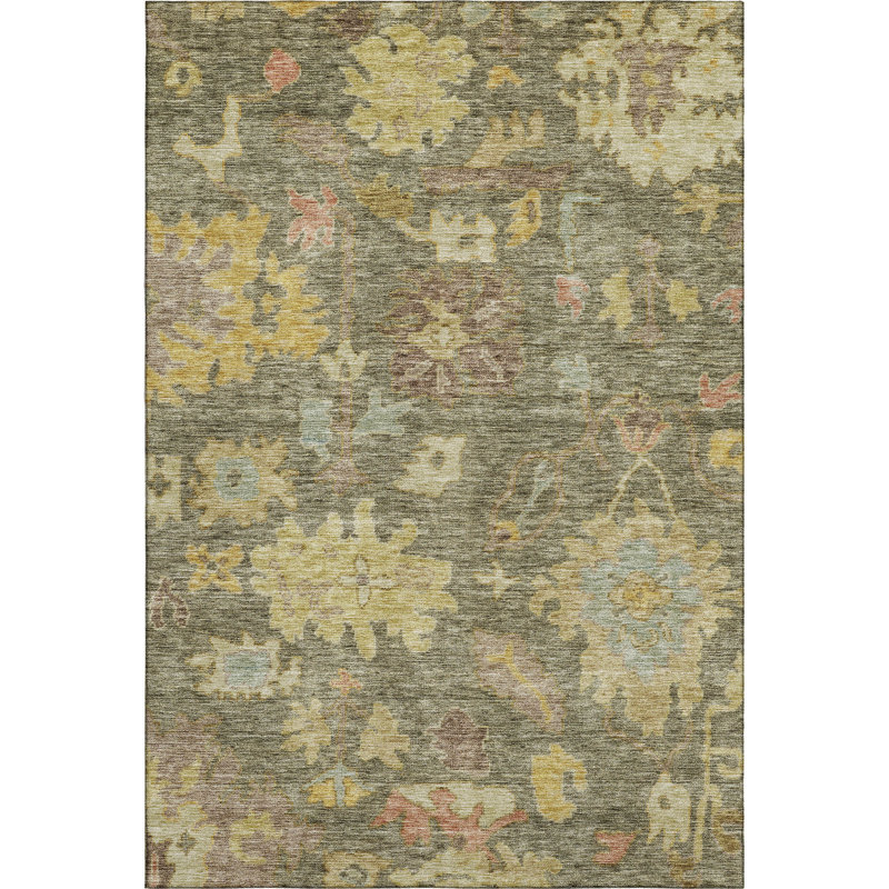 Premium Machine Washable Konopka AMF1108 Global Rug, Rectangle 8' x 10'