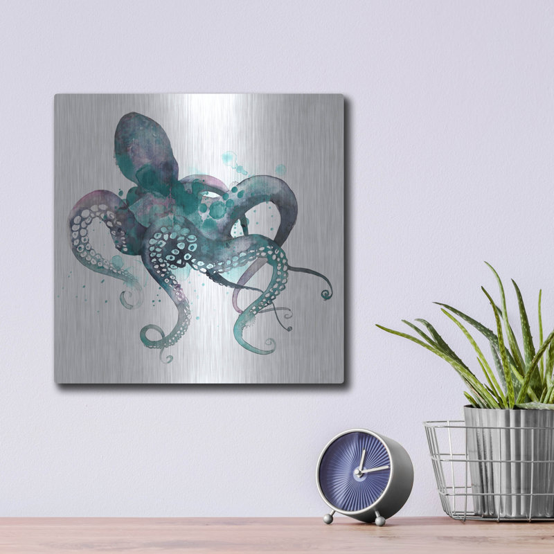 Art mural en métal «Tentacles I» par Grace Popp, H 12 po x l 12 po