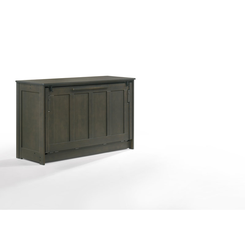 Lit escamotable avec rangement bas Issabella, Double, gris
