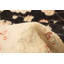 Tapis décoratif noir/beige en laine de conception unique 5 pi 7 po x 7 pi 9 po noué à la main New Age