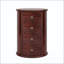 Table de bout ronde en bois massif avec 4 tiroirs (aucun assemblage requis)