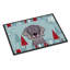 Paillasson d’extérieur antidérapant martique Winter Holiday weimaraner-1165074077