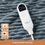 Couverture électrique, flanelle à nervures douces, chauffage avec 4 réglages de temps, 6 niveaux de chaleur, arrêt automatique avec minuterie de 3 heures, GentleSoft ™-114314003-122920317-102355043