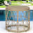 Compact Patio Tables, Pe Rattan 19.75 Inch Boho Style For Home Patio