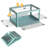 Medium Collapsible Storage Box Bin, 5 Side Clear Open Access Stackable w/ Lid, Wheels-1249410764-1242576479