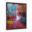 Petite route à travers le paysage d'automne rouge - peinture sur toile-59757757-59757754